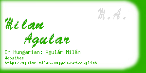 milan agular business card