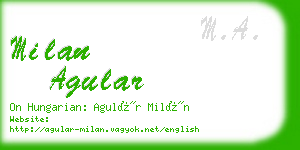 milan agular business card